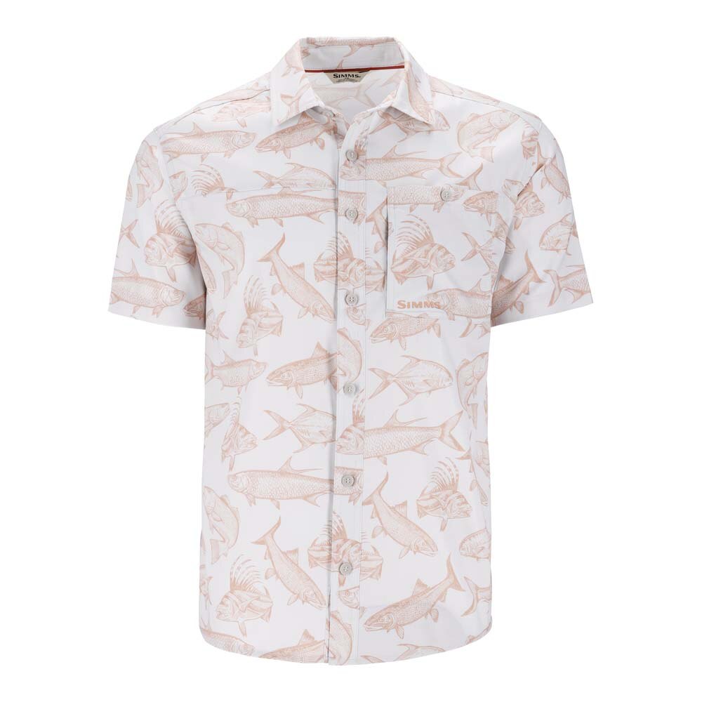 Simms Challenger Short Sleeve Shirt Men's in Saltwater Cloud